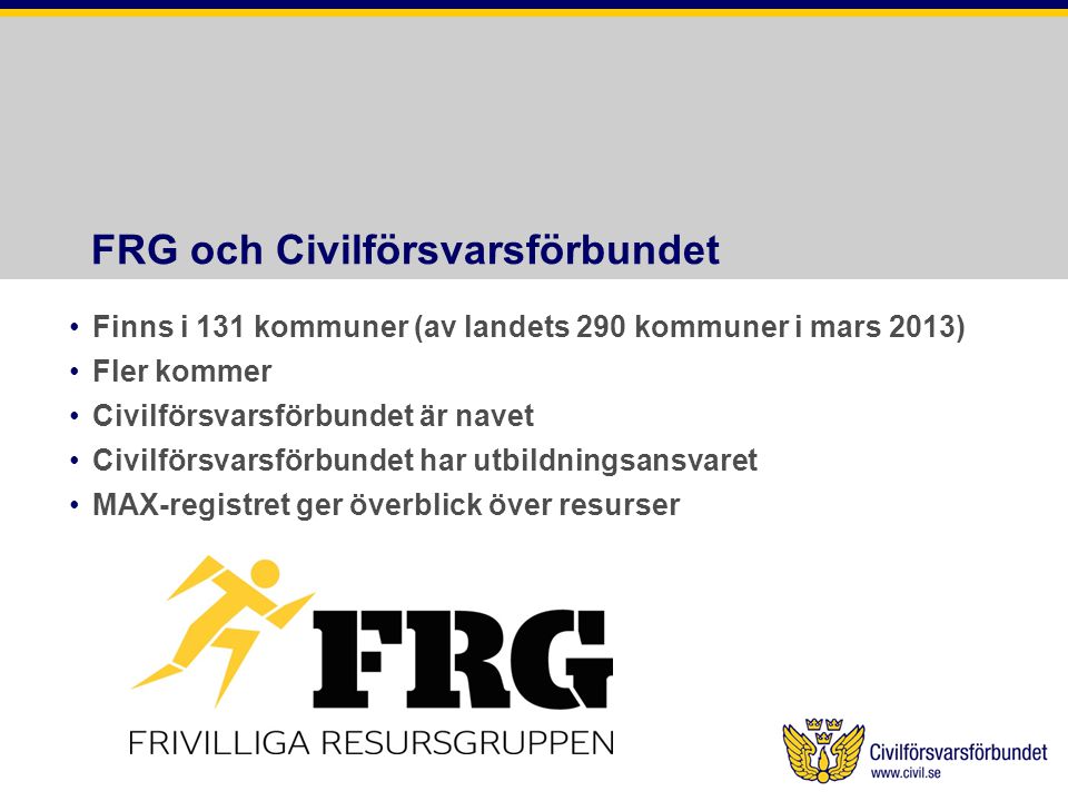FRG och Civilförsvarsförbundet
