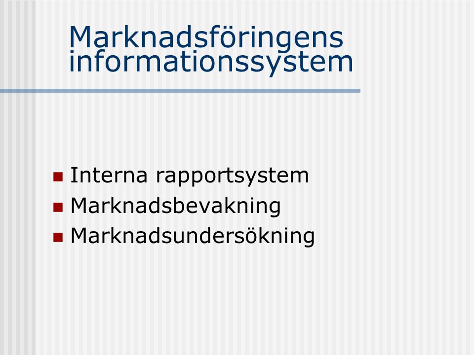 Marknadsföringens informationssystem