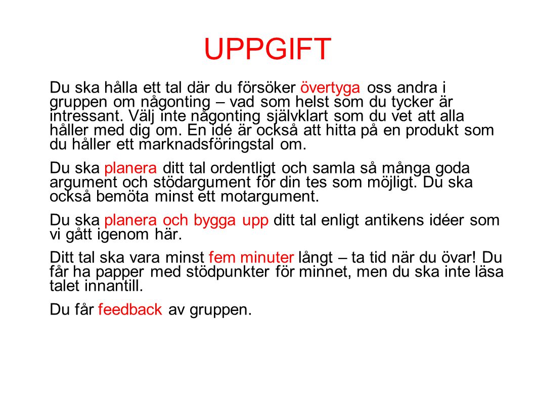 UPPGIFT
