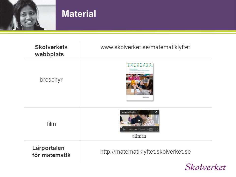 Material Skolverkets webbplats