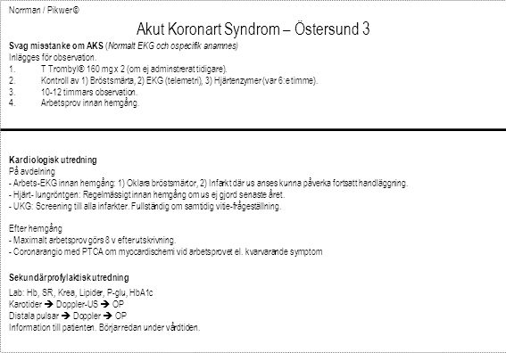 Akut Koronart Syndrom – Östersund 3