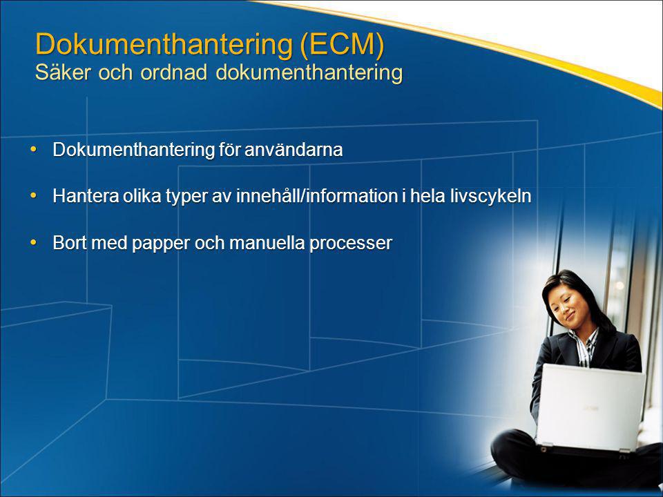 Dokumenthantering (ECM) Säker och ordnad dokumenthantering