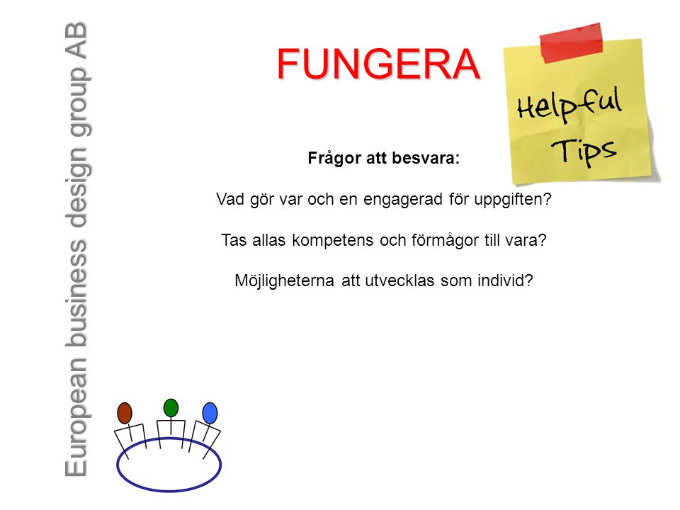 FUNGERA Frågor att besvara: