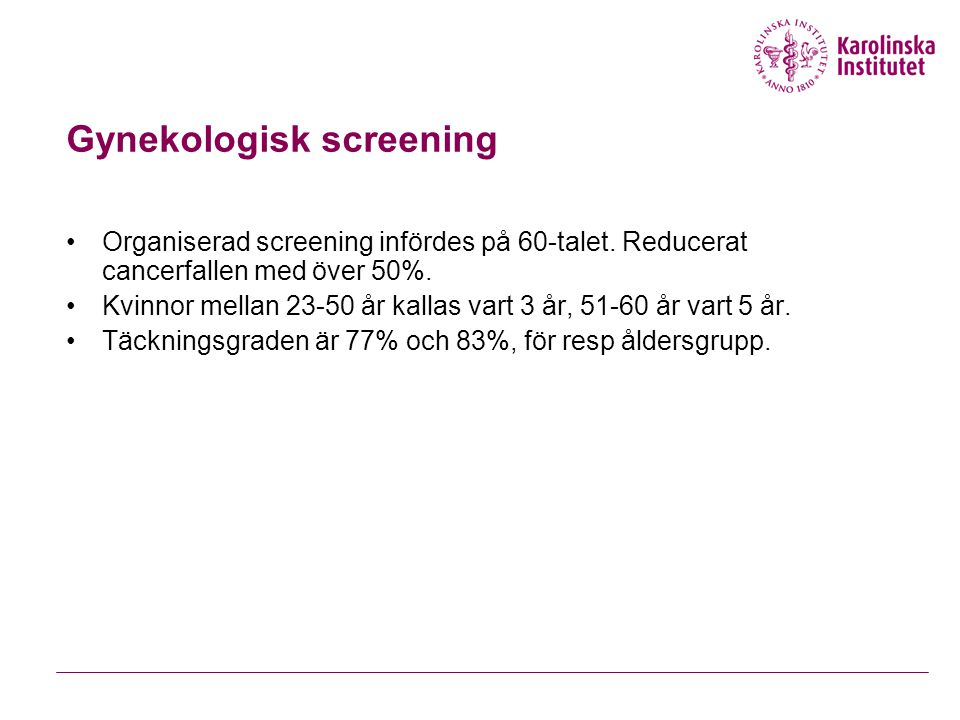 Gynekologisk screening