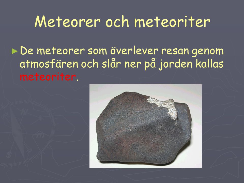 Meteorer och meteoriter
