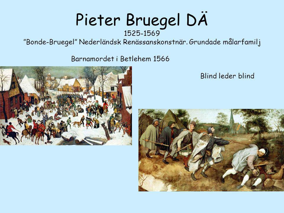 Pieter Bruegel DÄ Bonde-Bruegel Nederländsk Renässanskonstnär.