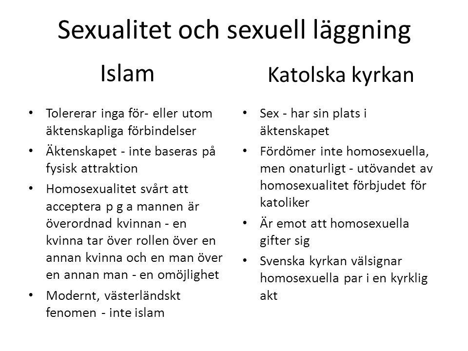 Sexualitet och sexuell läggning