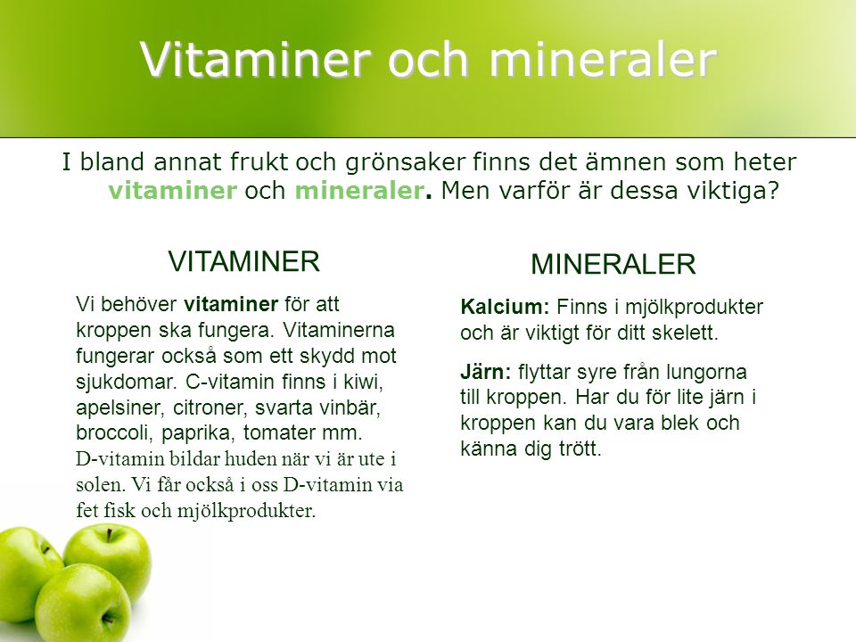 Vitaminer och mineraler
