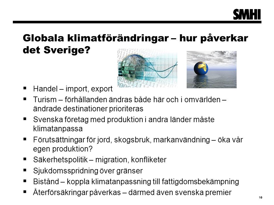 Globala klimatförändringar – hur påverkar det Sverige