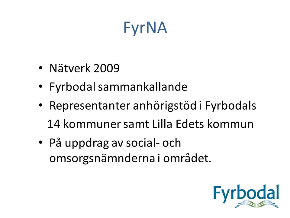 FyrNA Nätverk 2009 Fyrbodal sammankallande