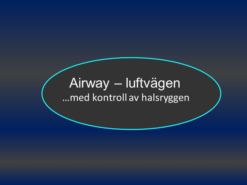 Airway – luftvägen …med kontroll av halsryggen