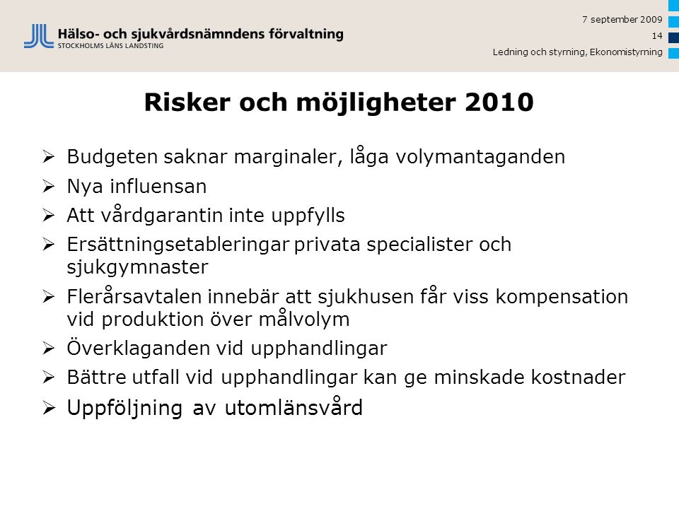 Risker och möjligheter 2010