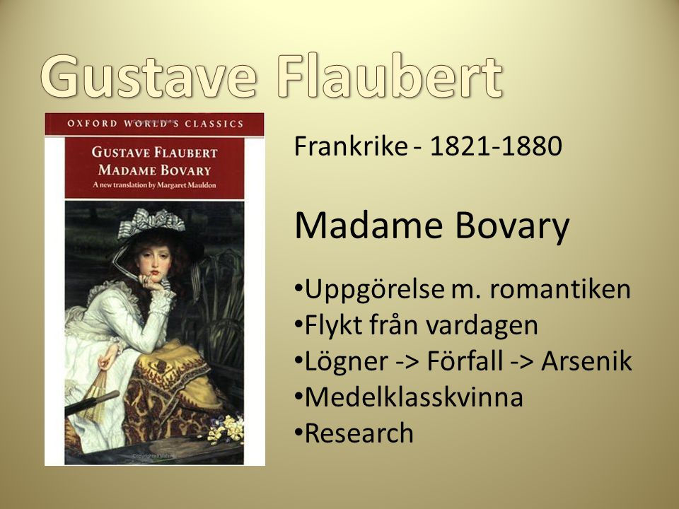 Gustave Flaubert Madame Bovary Frankrike