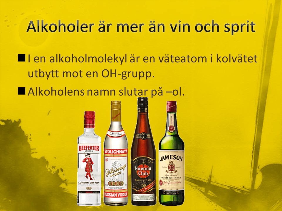 Alkoholer är mer än vin och sprit