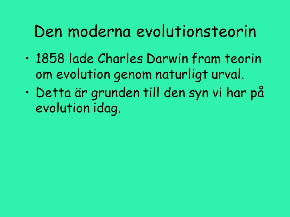Den moderna evolutionsteorin