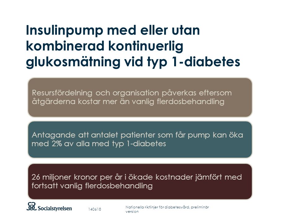 Insulinpump med eller utan kombinerad kontinuerlig glukosmätning vid typ 1-diabetes