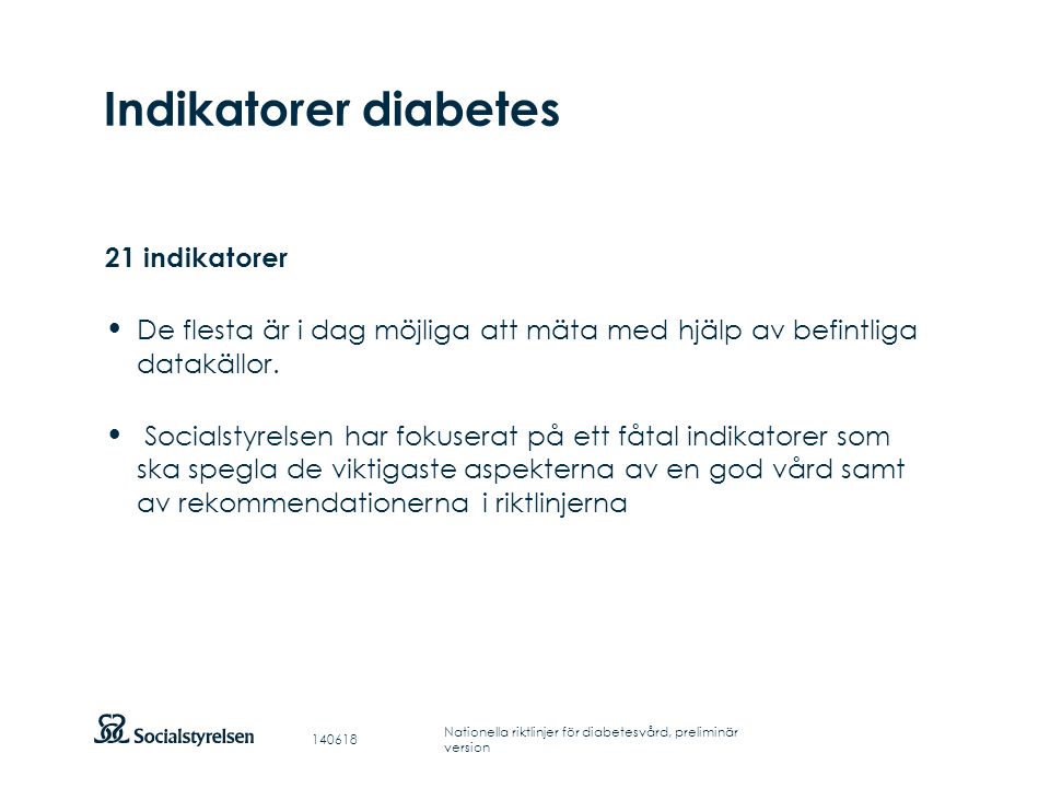 Indikatorer diabetes 21 indikatorer