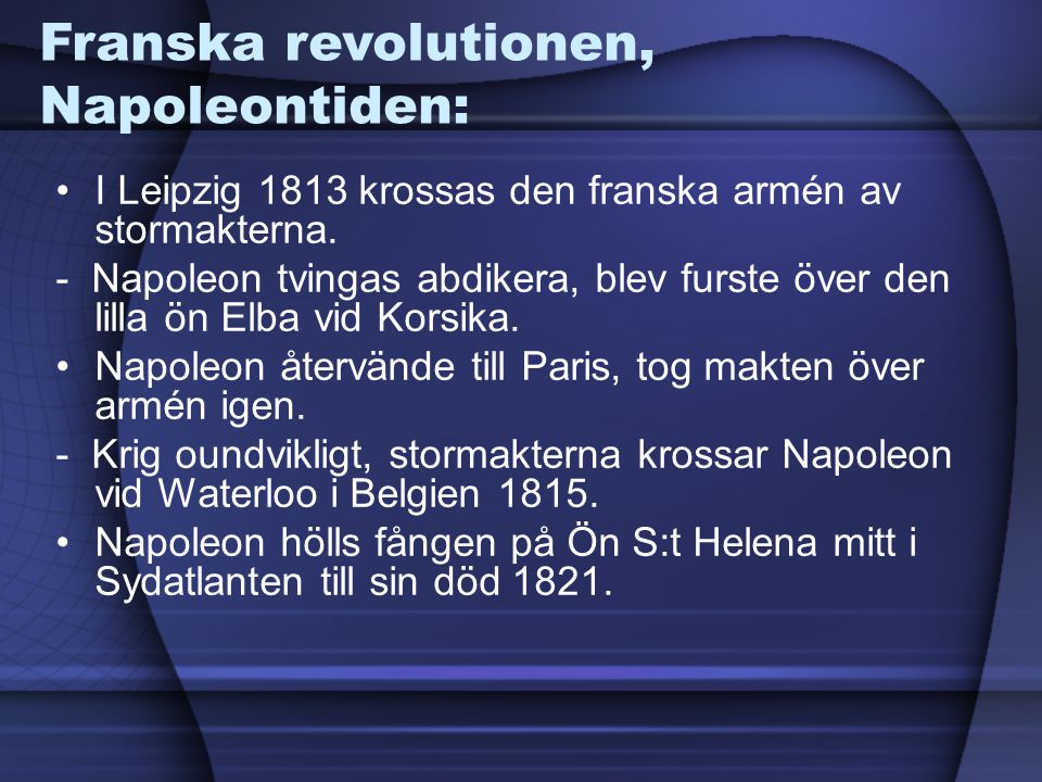 Franska revolutionen, Napoleontiden: