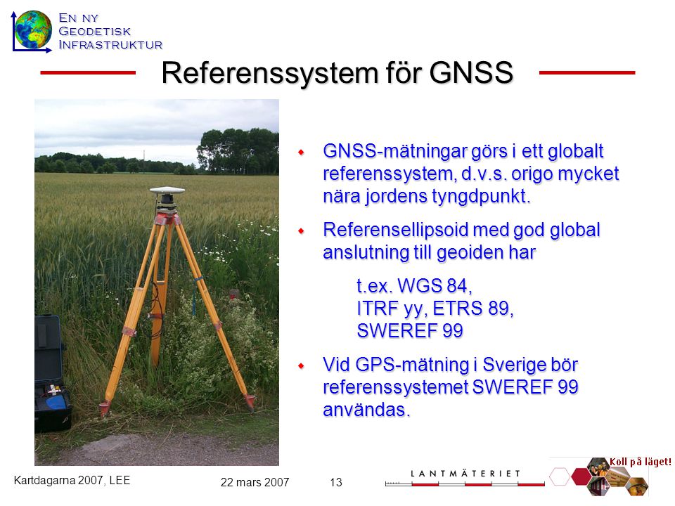 Referenssystem för GNSS
