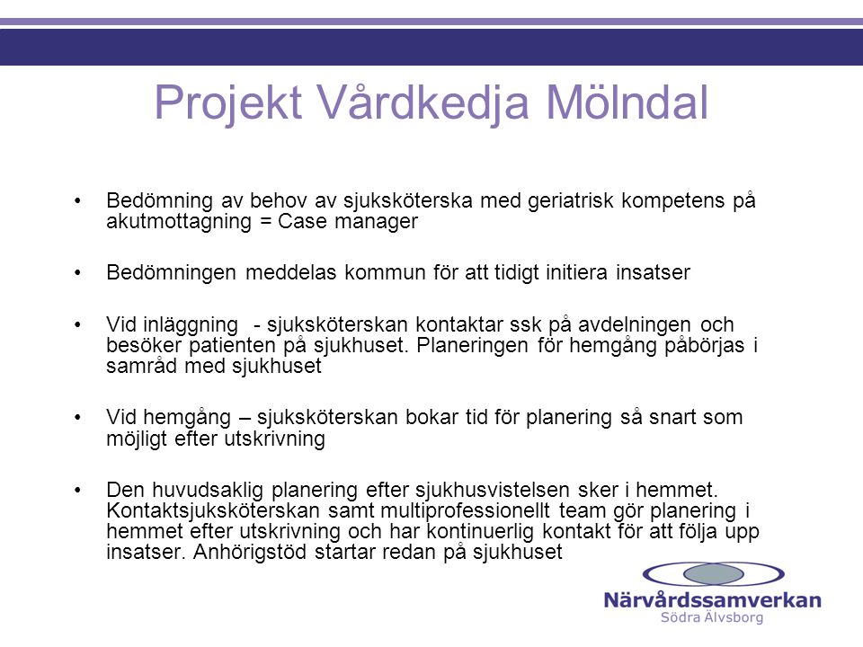 Projekt Vårdkedja Mölndal