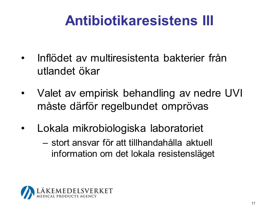 Antibiotikaresistens III