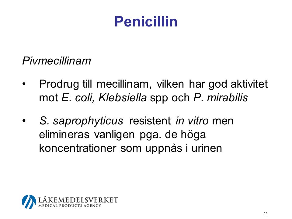 Penicillin Pivmecillinam