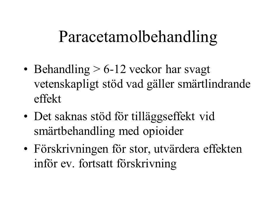 Paracetamolbehandling