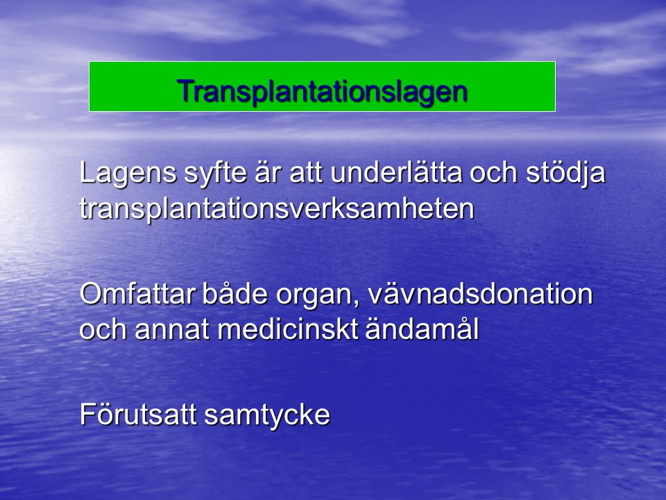 Transplantationslagen