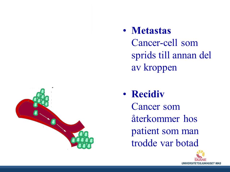Metastas Cancer-cell som sprids till annan del av kroppen