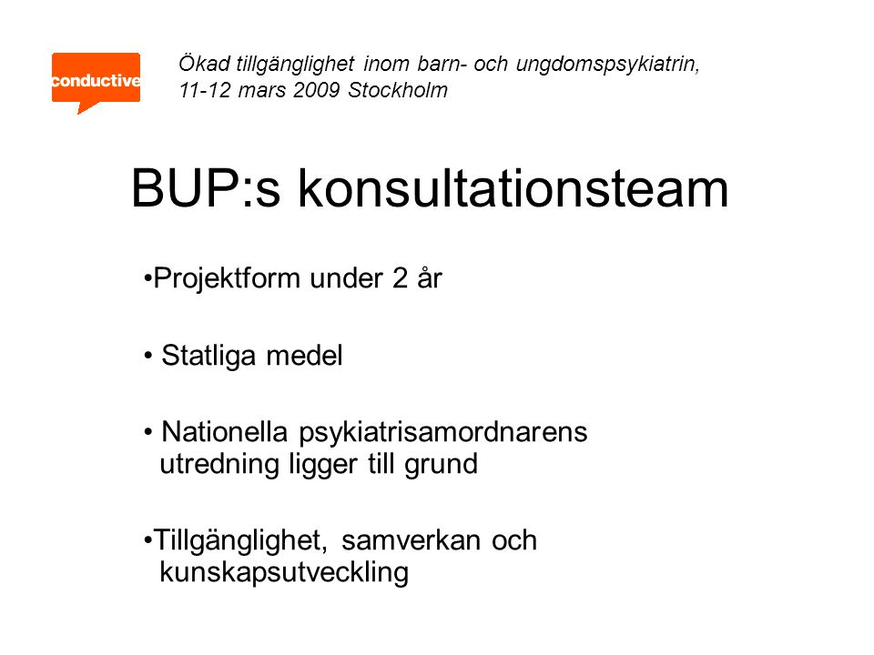 BUP:s konsultationsteam