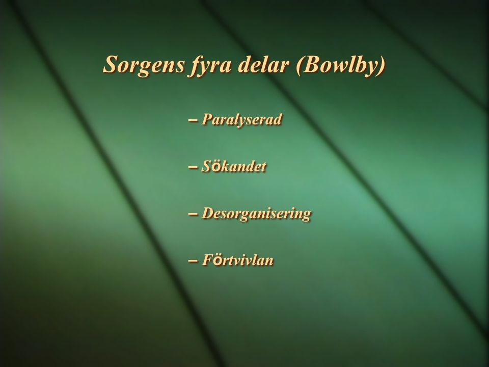 Sorgens fyra delar (Bowlby)