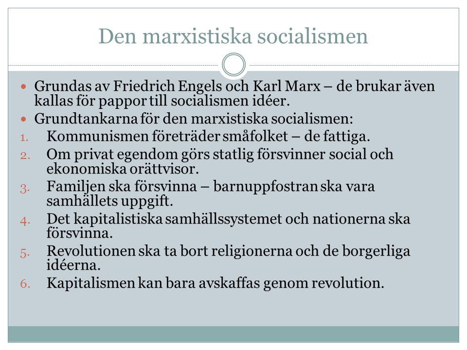 Den marxistiska socialismen