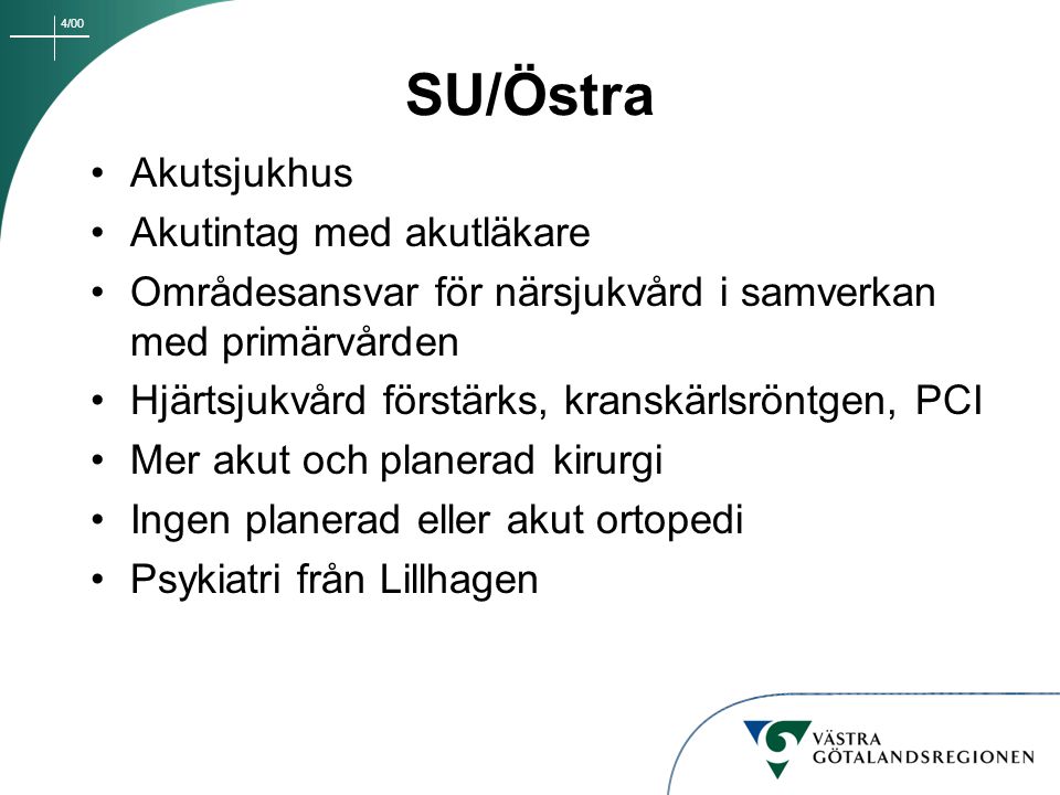 SU/Östra Akutsjukhus Akutintag med akutläkare