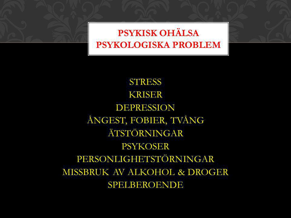 Psykisk ohälsa psYKOLOGISKA PROBLEM