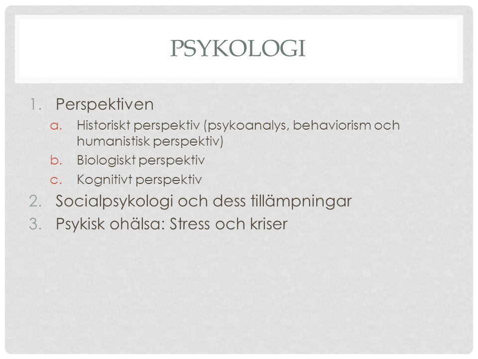 Psykologi Perspektiven Socialpsykologi och dess tillämpningar