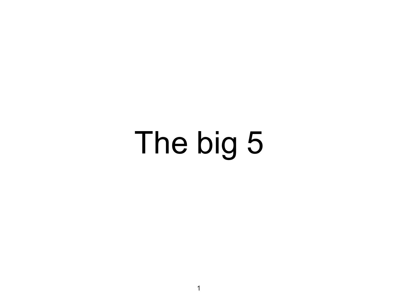 The big 5 1