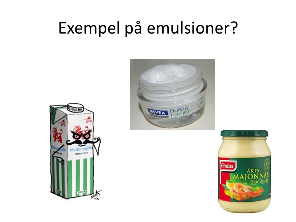 Exempel på emulsioner