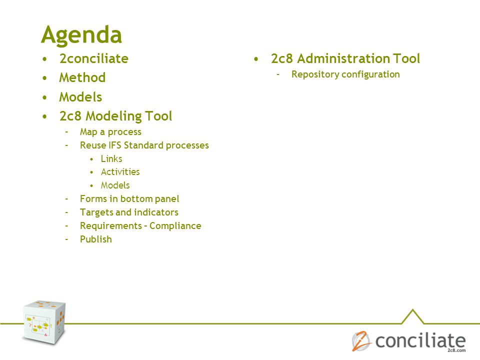Agenda 2conciliate Method Models 2c8 Modeling Tool