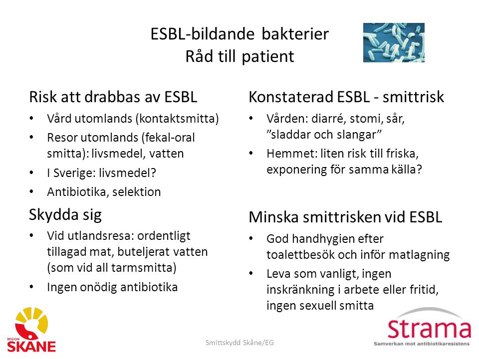 ESBL-bildande bakterier Råd till patient