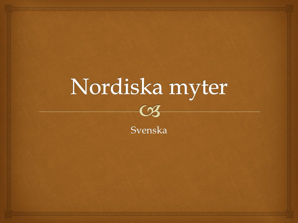 Nordiska myter Svenska