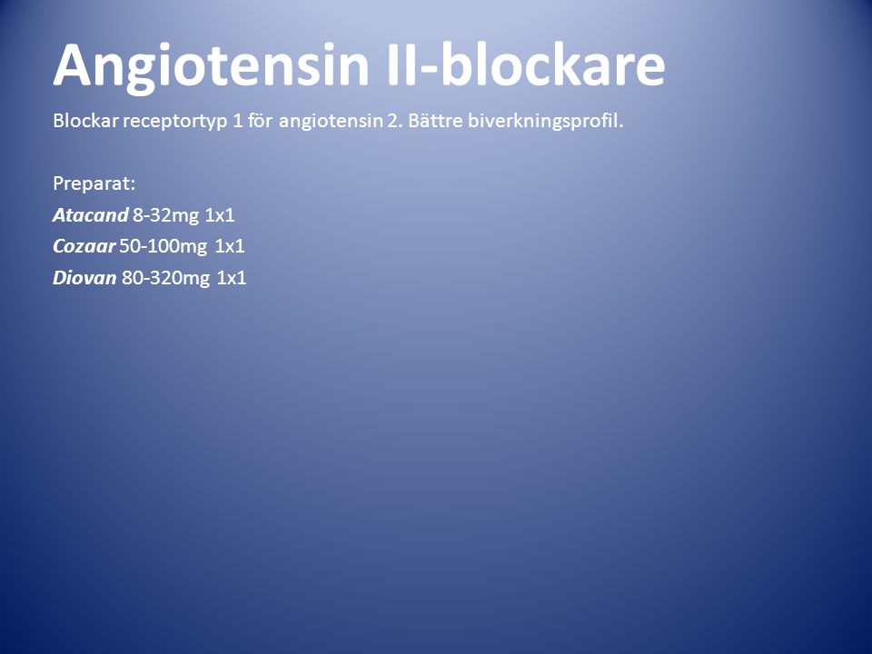 Angiotensin II-blockare