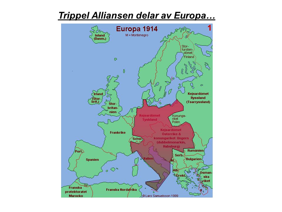 Trippel Alliansen delar av Europa…