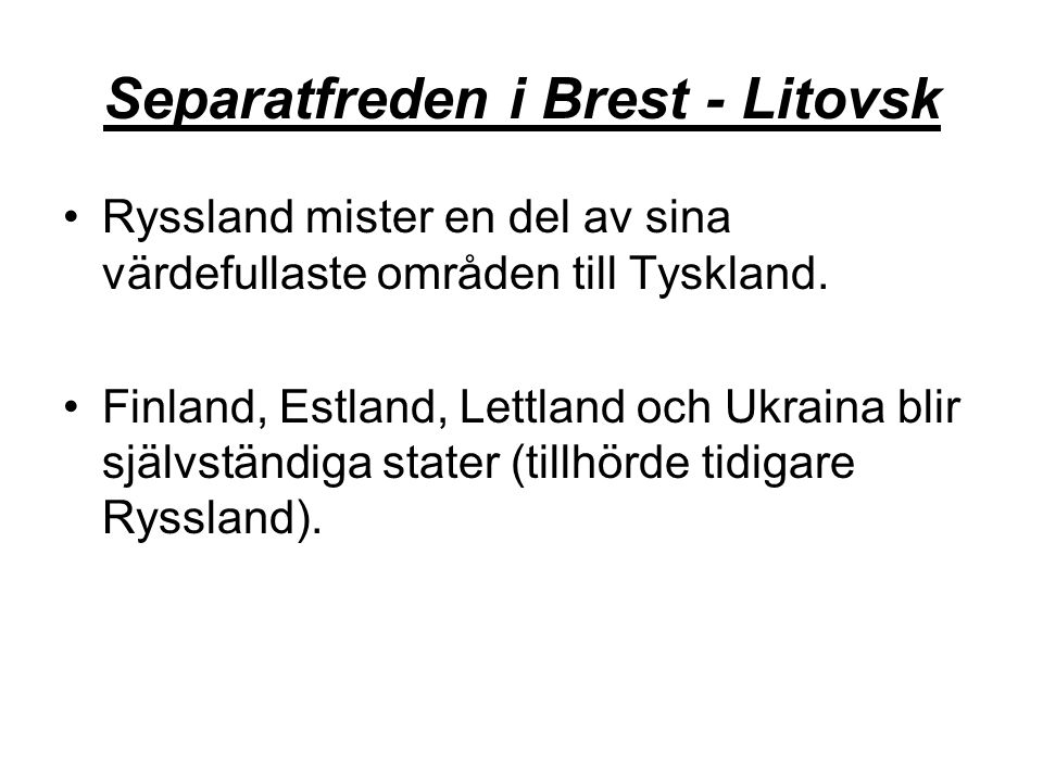 Separatfreden i Brest - Litovsk