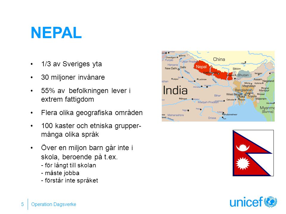 Nepal 1/3 av Sveriges yta 30 miljoner invånare