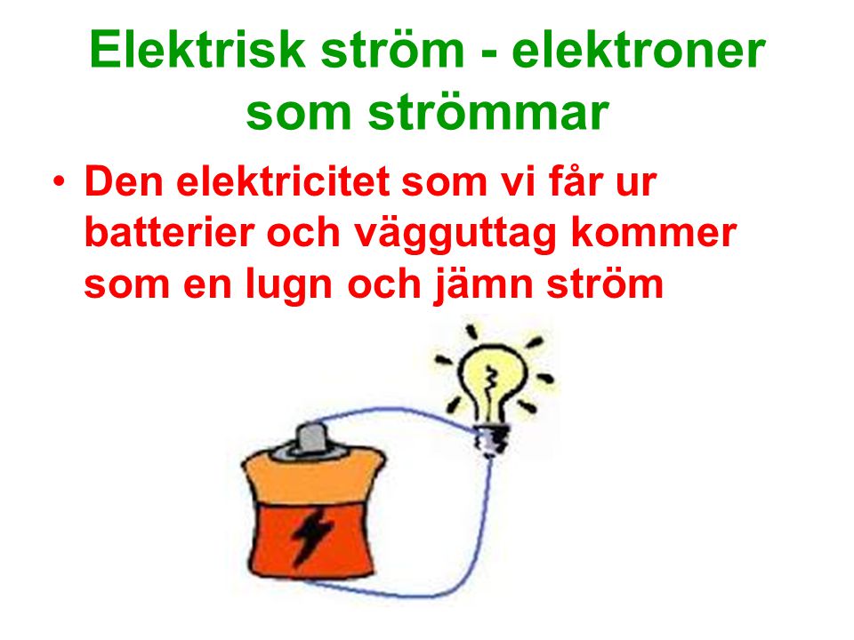 Elektrisk ström - elektroner som strömmar