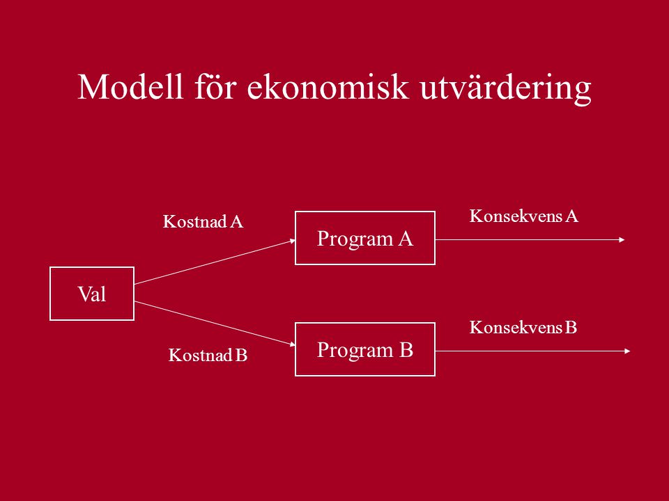 Modell för ekonomisk utvärdering