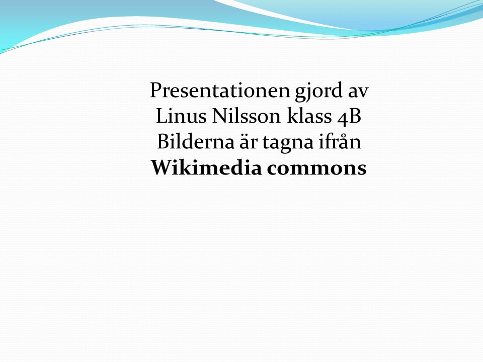 Presentationen gjord av Linus Nilsson klass 4B