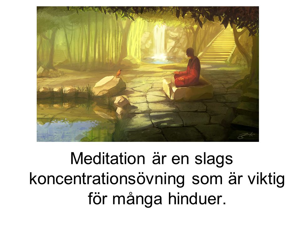 Meditation är en slags koncentrationsövning som är viktig för många hinduer.
