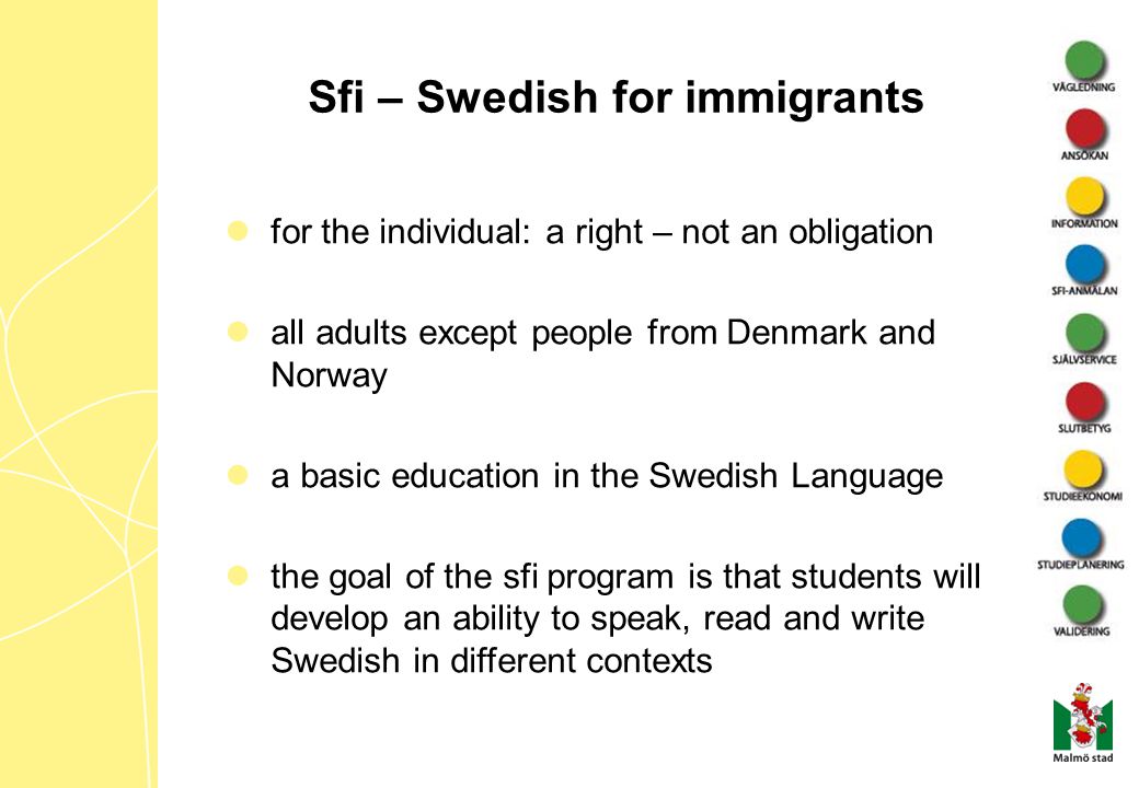 Sfi – Swedish for immigrants