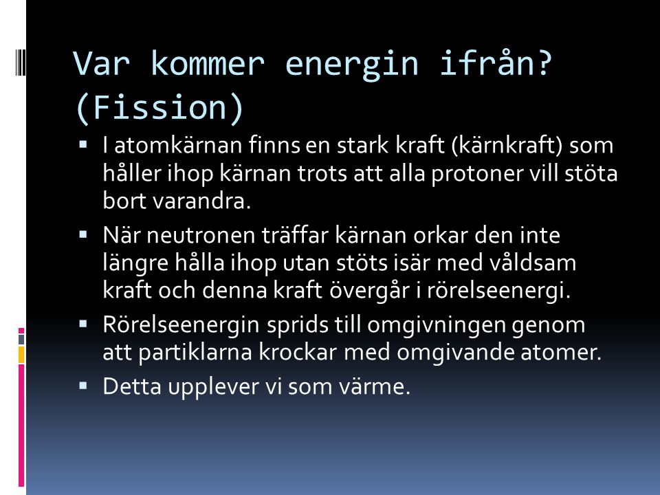 Var kommer energin ifrån (Fission)